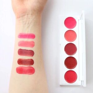 Seraphim Botanicals Rhubarb + Rose Creamy Lip & Cheek Palette‎